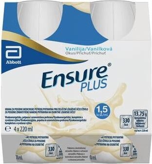 ENSURE PLUS VANILKOVÁ PŘÍCHUŤ perorální roztok 4x220ml