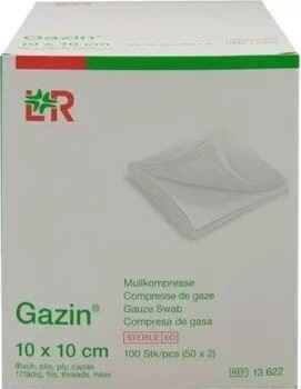 GÁZA HYDROFILNÍ SKLÁDANÁ KOMPRESY 10X10CM