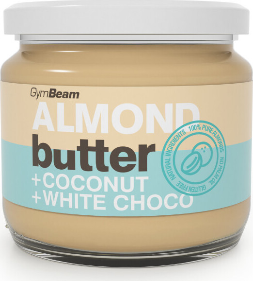 GymBeam Almond butter coconut and white choco 340g