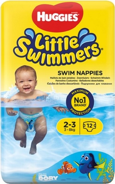 HUGGIES KIMBERLY-CLARK KLEENEX Little Swimmers 2-3 / 3-8kg 12ks