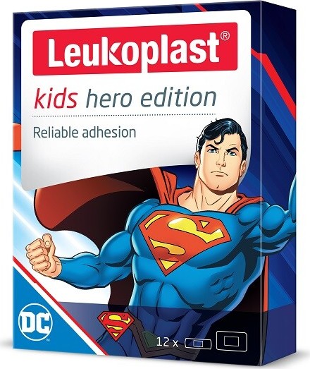 Leukoplast Kids HERO Superman náplast 2 vel.12ks