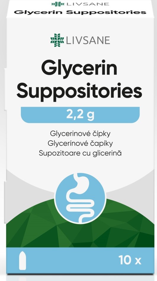 LIVSANE Glycerinové čípky 2.2g 10ks