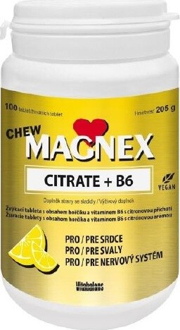 Magnex Citrate 375mg+B6 chew tbl.100