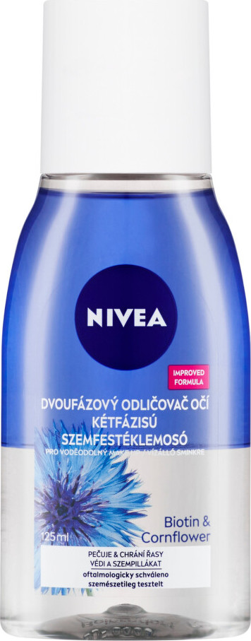 Nivea Caring Eye Make-Up Remover dvoufázový odličovač očí a voděodolného make-upu 125 ml