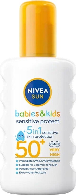 NIVEA SUN Dětský sprej na opalování Sensitive OF50+ 200ml
