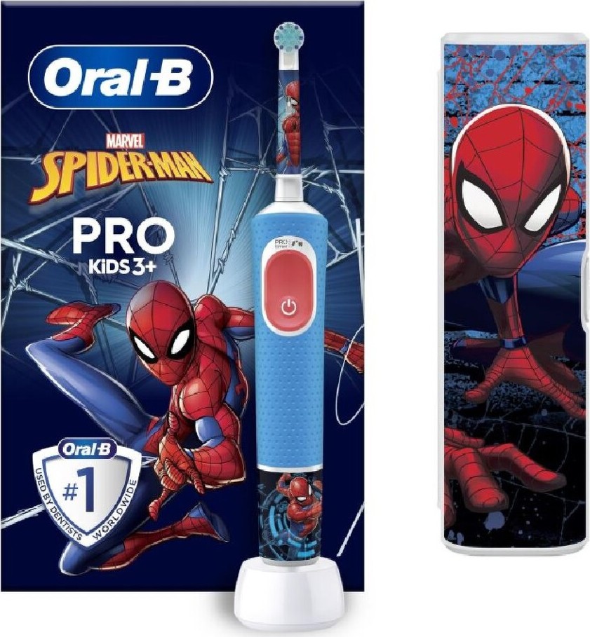 Oral-B Vitality Kids Spiderman dětský elektrický zubní kartáček + pouzdro