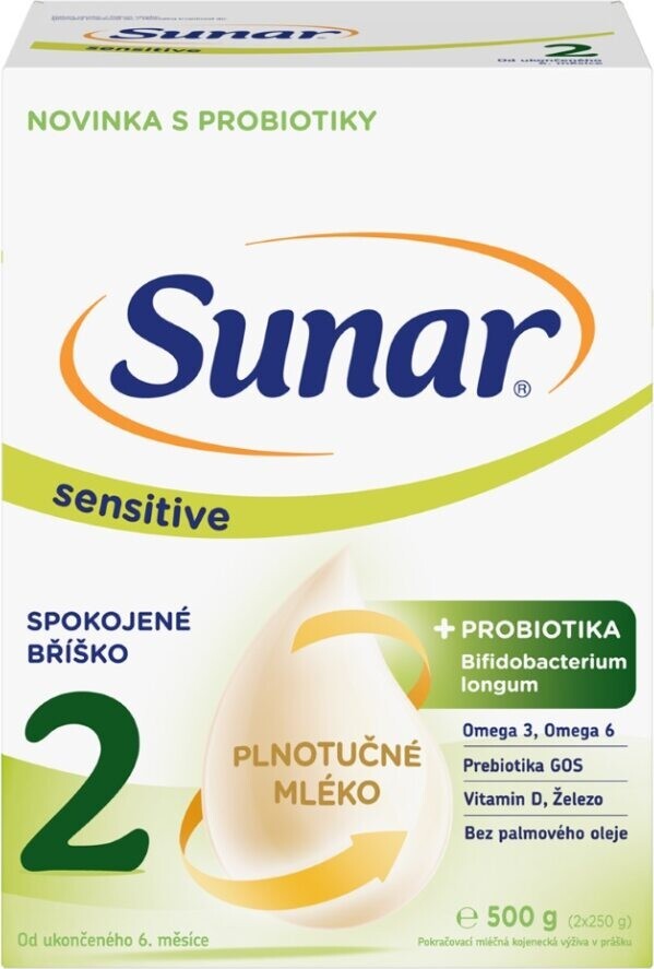 Sunar Sensitive 2 od 6m+ 500g - balení 3 ks