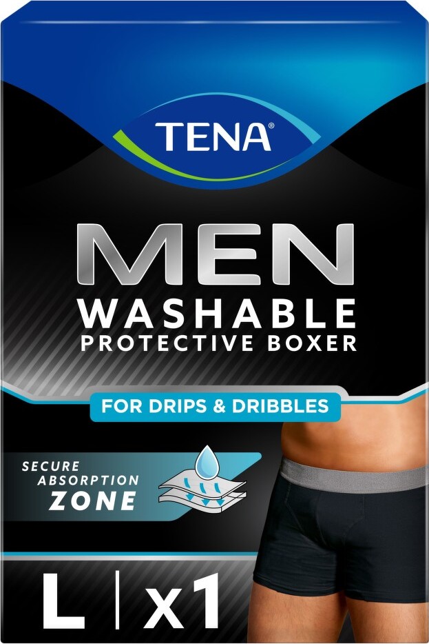 TENA Men Washable Boxers L černé inkontinenční boxerky 3ks