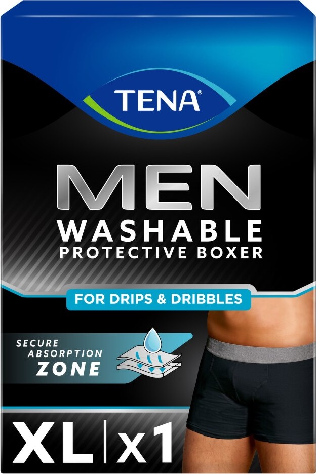 TENA Men Washable Boxers XL černé inkontinenční boxerky 1ks