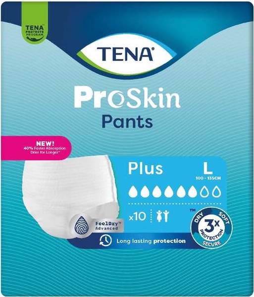 TENA Proskin Pants Plus L Inkontinenční kalhotky 10ks