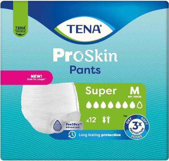 TENA Proskin Pants Super M Inkontinenční kalhotky 12ks