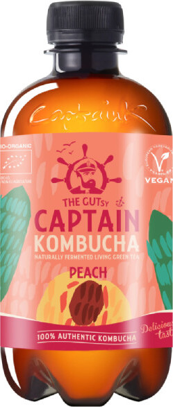 The Gutsy Captain Kombucha broskev BIO 400ml