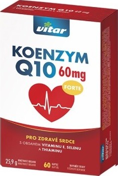 VITAR Koenzym Q10 60mg + Selen + Vitamin E + Thiamin 60 kapslí