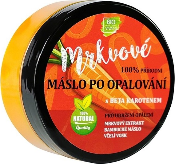 Vivaco 100% Přírodní máslo po opalování s mrkvovým extraktem 150 ml
