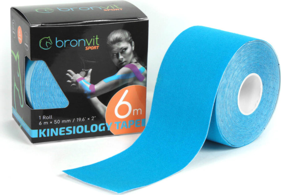 BronVit Sport Kinesio Tape classic modrá 5cmx6m