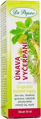 Dr.Popov Kapky bylinné Únava-vyčerpání 50ml