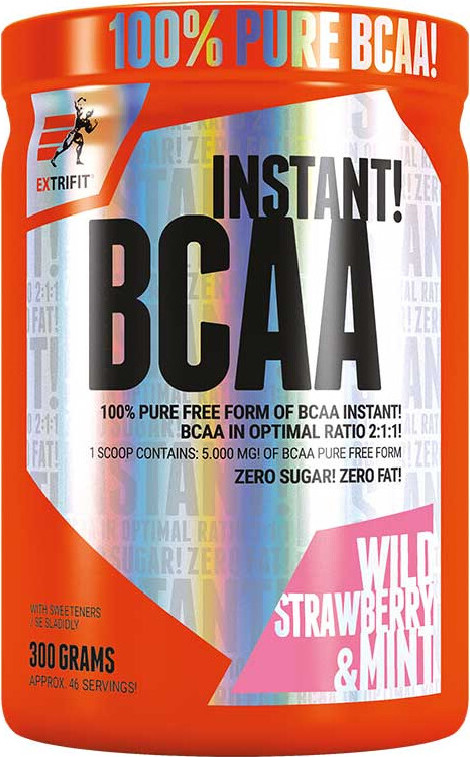 Extrifit BCAA Instant 300 g jahoda a máta