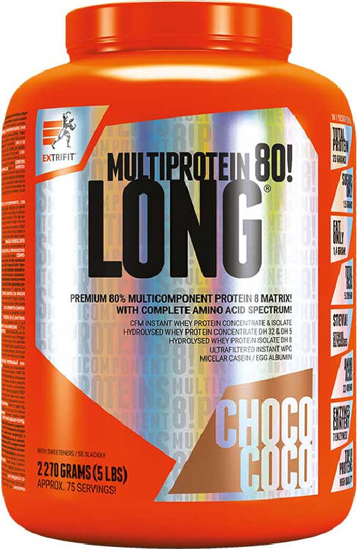 Extrifit Long 80 Multiprotein 2270 g čokoláda kokos