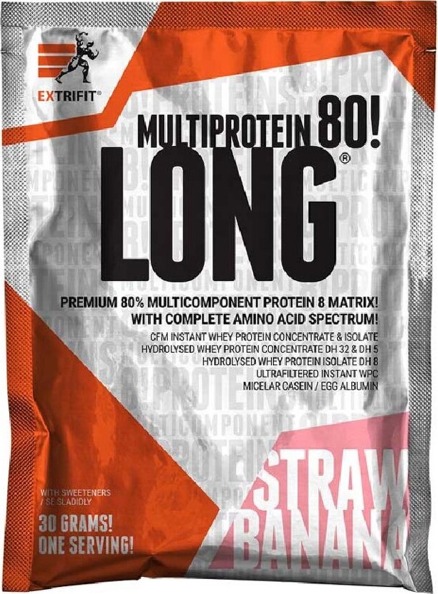Extrifit Long 80 Multiprotein 30g jahoda - banán