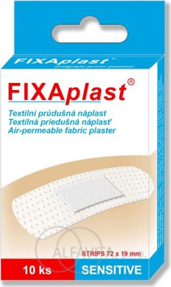 FIXAplast SENSITIVE textilní průdušná náplast 10ks
