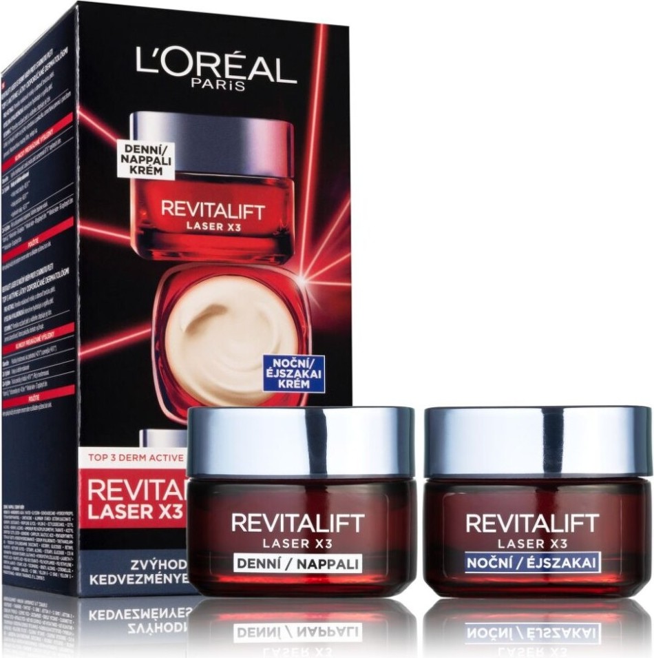 L’Oréal Paris Revitalift Laser X3 denní krém 50 ml + noční krém 50ml