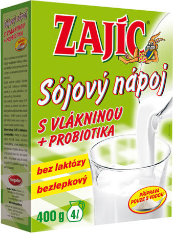 Sójový nápoj Zajíc s vlákninou 400g