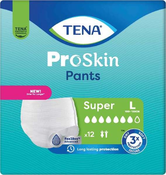 TENA Proskin Pants Super L Inkontinenční kalhotky 12ks