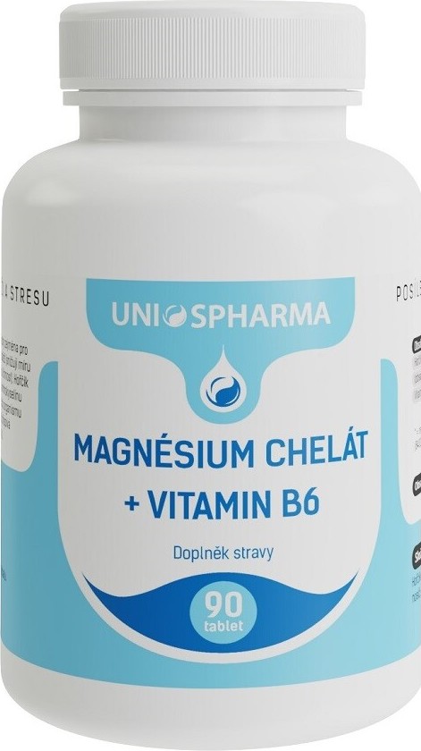 UniosPharma Magnésium chelát + Vitamín B6 90 tablet